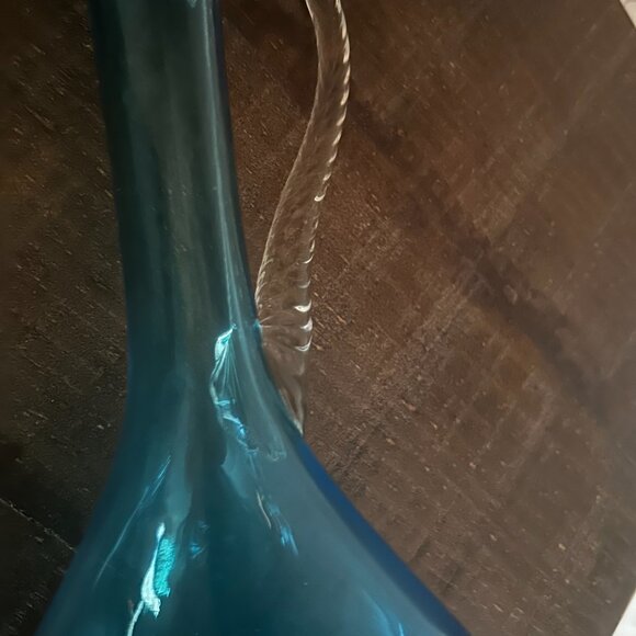 Empoli Vintage Italian Cobalt Blue Pitcher Decanter 13" - Picture 7 of 8